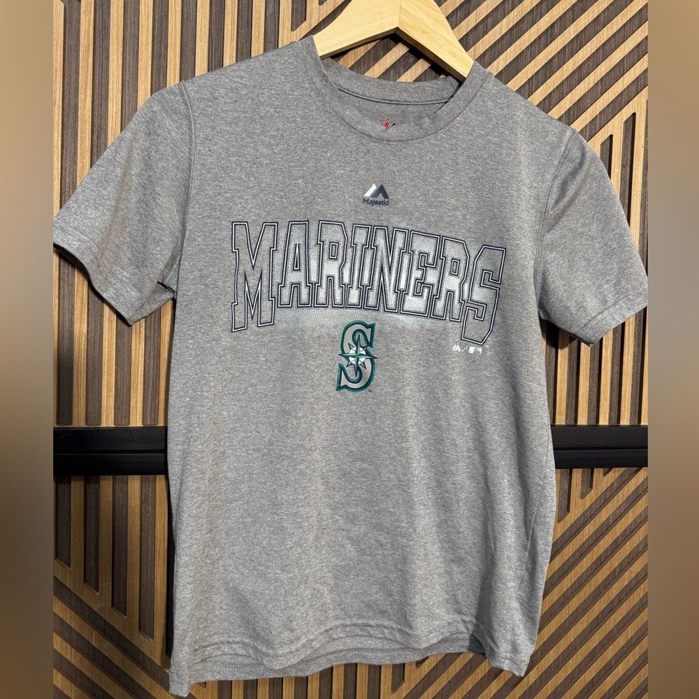 Majestic Gray Mariners Short Sleeve Tee
